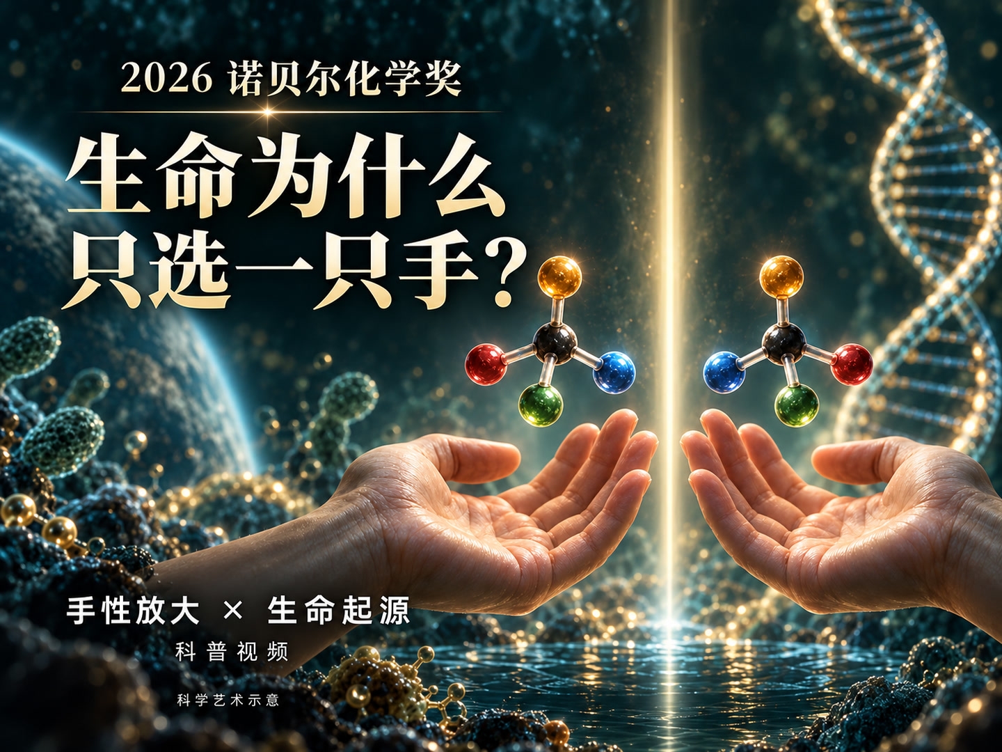 2026年诺贝尔化学奖影片封面：生命为什么只选一只手？